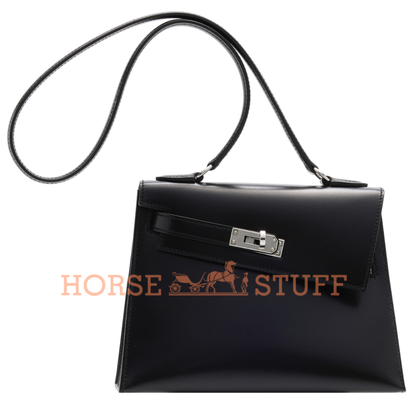 Hermès Limited Edition Kelly en Desordre Sellier 20 Black Epsom PHW