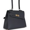 Hermès Limited Edition Kelly en Desordre Sellier 20 Ardoise Epsom Permabrass