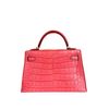 Hermès Kelly Sellier Mini II Bougainvillea Matte Crocodile Alligator GHW