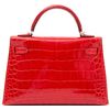 Hermès Kelly Sellier Mini II Lisse Geranium Crocodile Alligator PHW