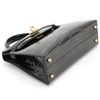 Hermès Kelly Sellier Mini II Graphite Shiny Crocodile Alligator Permabrass