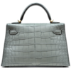 Hermès Kelly Sellier Mini II Gris Ciment Matte Crocodile Alligator GHW