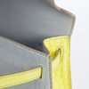 Hermès Kelly Sellier Mini II Special Order HSS Gris Perle / Lime Matte Crocodile Alligator GHW