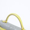 Hermès Kelly Sellier Mini II Special Order HSS Gris Perle / Lime Matte Crocodile Alligator GHW
