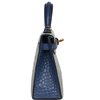 Hermès Kelly Sellier Mini II Special Order HSS Gris Perle / Blue de Malte Matte Crocodile Alligator GHW