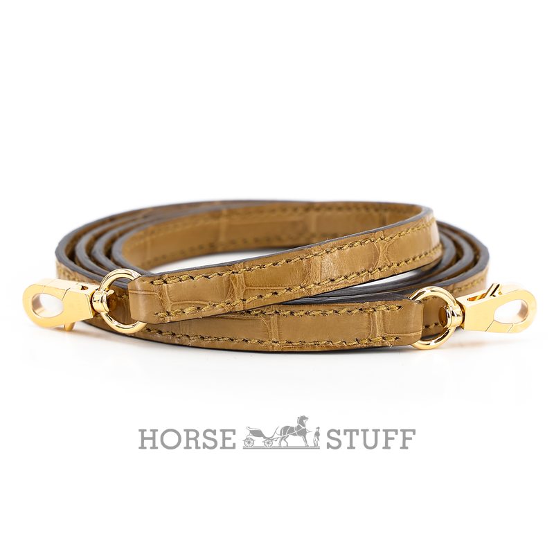Hermès Kelly Sellier Mini II Special Order HSS Vanilla / Kraft Matte Crocodile Alligator GHW