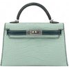 Hermès Kelly Sellier Mini II Special Order HSS Vert d'Eau / Vert Cypress Matte Crocodile Alligator PHW