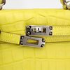 Hermès Kelly Sellier Mini II Lime Matte Crocodile Alligator PHW