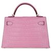 Hermès Kelly Sellier Mini II Pink Bubblegum Matte Crocodile Alligator PHW