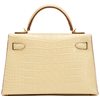 Hermès Kelly Sellier Mini II Vanilla Matte Crocodile Alligator GHW