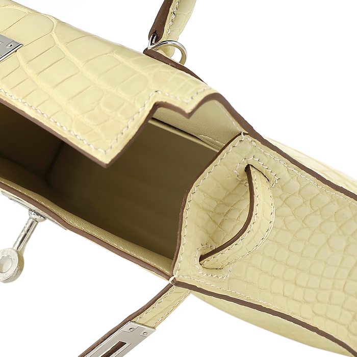 Hermes Mini Kelly II 20 Y1 Vanille Matte Crocodile Alligator Gold Hardware  – MAISON de LUXE