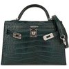 Hermès Kelly Sellier Mini II Vert Cypress Matte Crocodile Alligator PHW