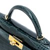 Hermès Kelly Sellier Mini II Vert Cypress Shiny Crocodile Alligator GHW