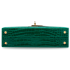 Hermès Kelly Sellier Mini II Vert Emerald Lisse Crocodile Alligator GHW