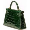 Hermès Kelly Sellier Mini II Vert Fonce Lisse Crocodile Alligator GHW