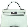 Hermès Kelly Sellier Mini II Vert Peppermint Matte Crocodile Alligator PHW