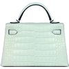 Hermès Kelly Sellier Mini II Vert Peppermint Matte Crocodile Alligator PHW