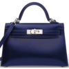 Hermès Kelly Sellier Mini II Blue Sapphire Box Calf PHW