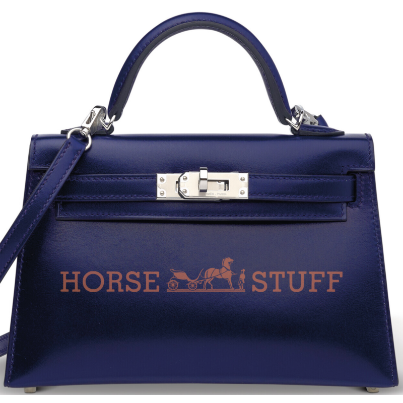 Hermès Kelly Sellier Mini II Blue Sapphire Box Calf PHW