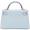 Hermès Kelly Sellier Mini II Blue Brume Chèvre PHW