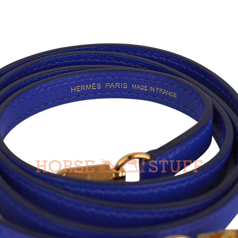 Hermès Kelly Sellier Mini II Blue de Royal Chèvre GHW