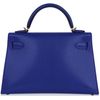 Hermès Kelly Sellier Mini II Blue de Royal Chèvre GHW