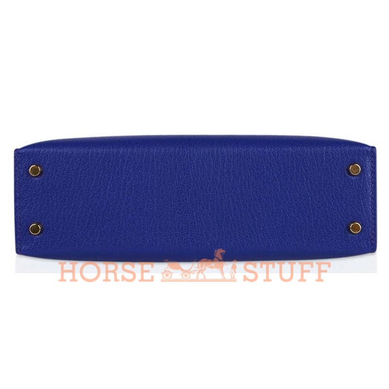 Hermès Kelly Sellier Mini II Blue de Royal Chèvre GHW