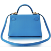 Hermès Kelly Sellier Mini II Blue Zanzibar Chèvre GHW