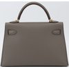 Hermès Kelly Sellier Mini II Etain Epsom GHW