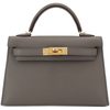 Hermès Kelly Sellier Mini II Etain Epsom GHW