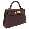 Hermès Kelly Sellier Mini II Havane Chèvre Mysore GHW