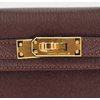 Hermès Kelly Sellier Mini II Havane Chèvre Mysore GHW
