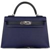 Hermès Kelly Sellier Mini II Special Order HSS Blue Encre / Blue Indigo Chevre PHW