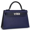 Hermès Kelly Sellier Mini II Special Order HSS Blue Encre / Blue Indigo Chevre PHW