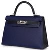 Hermès Kelly Sellier Mini II Special Order HSS Blue Encre / Blue Indigo Chevre PHW