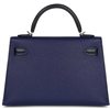 Hermès Kelly Sellier Mini II Special Order HSS Blue Encre / Blue Indigo Chevre PHW