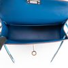 Hermès Kelly Sellier Mini II Special Order HSS Deep Blue / Celeste Chevre PHW