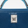 Hermès Kelly Sellier Mini II Special Order HSS Deep Blue / Celeste Chevre PHW