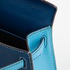 Hermès Kelly Sellier Mini II Special Order HSS Deep Blue / Celeste Chevre PHW