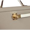 Hermès Kelly Sellier Mini II Special Order HSS Gris Tourterelle / Nata Chevre GHW