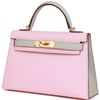 Hermès Kelly Sellier Mini II Special Order HSS Rose Sakura / Gris Perle Chevre GHW