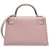 Hermès Kelly Sellier Mini II Special Order HSS Rose Sakura / Nata Chevre GHW