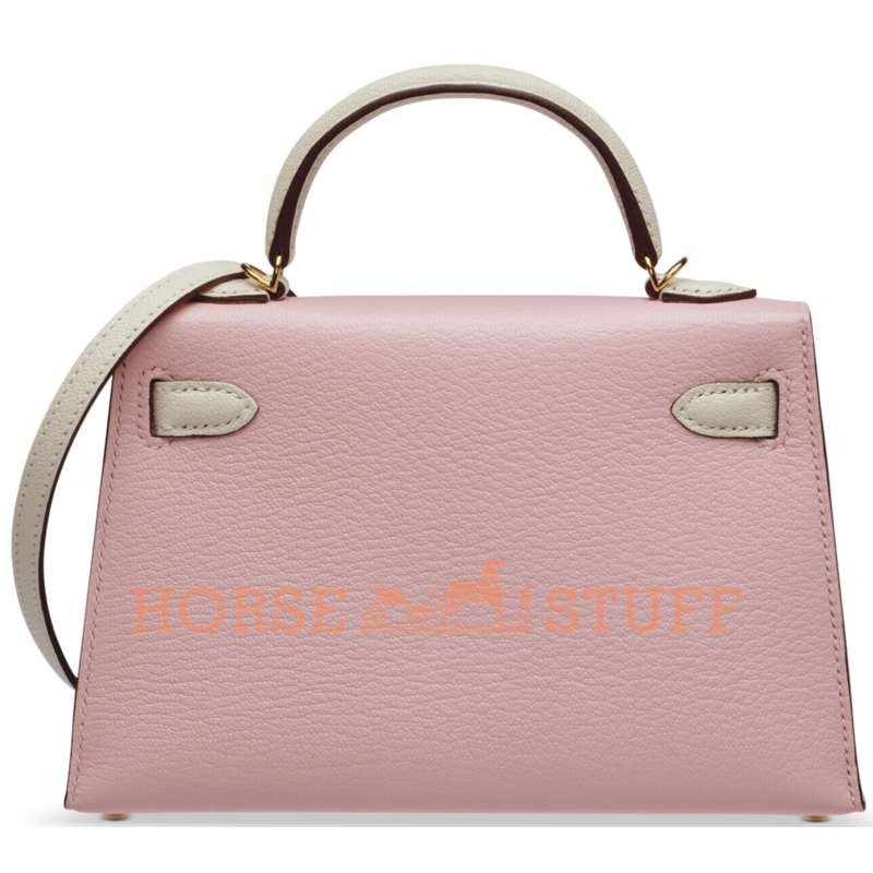 Hermès Kelly Sellier Mini II Special Order HSS Rose Sakura / Nata Chevre GHW