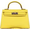 Hermès Kelly Sellier Mini II Jaune Citron Chèvre PHW