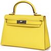 Hermès Kelly Sellier Mini II Jaune Citron Chèvre PHW