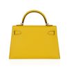 Hermès Kelly Sellier Mini II Verso Jaune de Naples / Rouge H Chèvre PHW