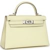 Hermès Kelly Sellier Mini II Jaune Milton Epsom PHW