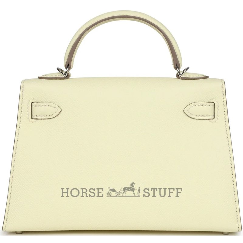 Hermès Kelly Sellier Mini II Jaune Milton Epsom PHW