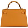Hermès Kelly Sellier Mini II Moutarde Chevre Mysore PHW