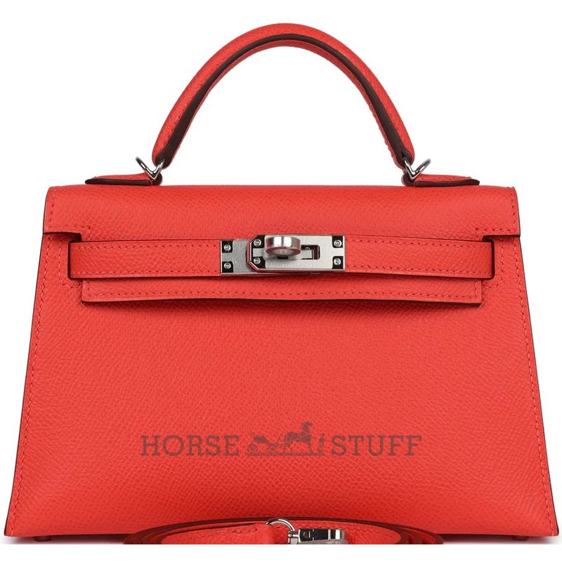 Hermès Kelly Sellier Mini II Orange Field Epsom PHW